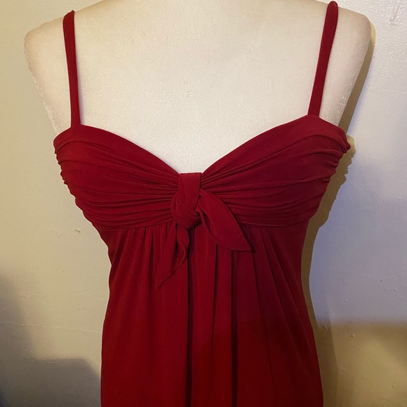BCBGmaxazria red formal gown sweetheart neck dress - Picture 2 of 10